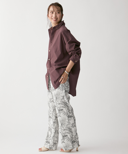 VERMEIL par iena（ヴェルメイユパーイエナ）の「サテンプリントイージーパンツ（その他パンツ・レディース・ベージュ・36/38）」の7枚目の写真