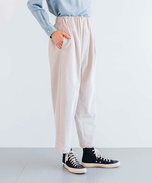 D(ディー)の「エアーコールギャザーパンツ(その他パンツ・レディース・ベージュ/ネイビー・MEDIUM/LARGE)」の12枚目の写真