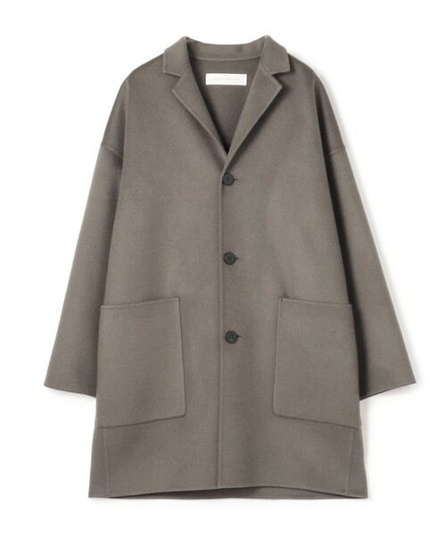 ノーカラーウールコート イタリア生地 キモノスリーブ 厚手 handmade ノーカラーウールコート イタリア生地 キモノスリーブ 厚手 handmade