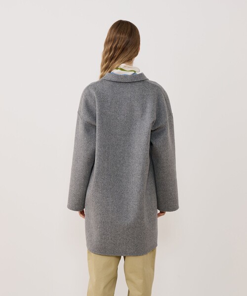 GALERIE VIE(ギャルリー ヴィー)の「ウールダブルフェイス キモノスリーブコート(チェスターコート・レディース・ブラック/チャコールグレー/グレー/キャメル・FREE)」の8枚目の写真