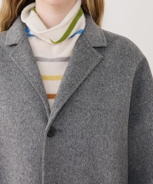 GALERIE VIE(ギャルリー ヴィー)の「ウールダブルフェイス キモノスリーブコート(チェスターコート・レディース・ブラック/チャコールグレー/グレー/キャメル・FREE)」の10枚目の写真