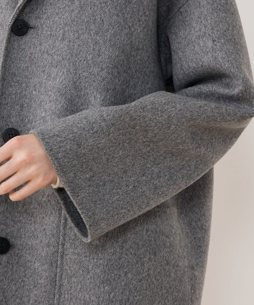 GALERIE VIE(ギャルリー ヴィー)の「ウールダブルフェイス キモノスリーブコート(チェスターコート・レディース・ブラック/チャコールグレー/グレー/キャメル・FREE)」の11枚目の写真