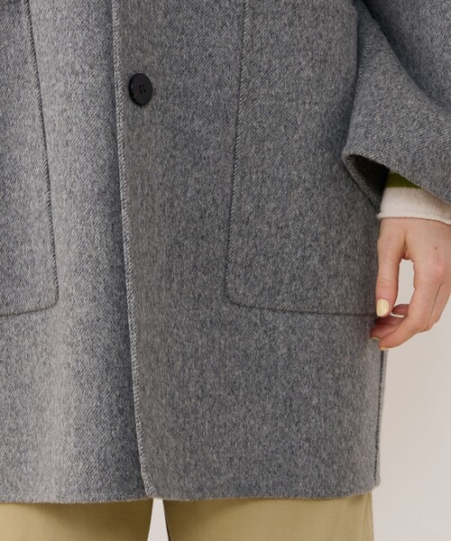 GALERIE VIE(ギャルリー ヴィー)の「ウールダブルフェイス キモノスリーブコート(チェスターコート・レディース・ブラック/チャコールグレー/グレー/キャメル・FREE)」の13枚目の写真