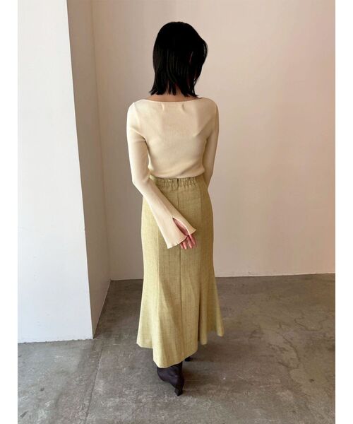 LAGUNAMOON（ラグナムーン）の「ツイードアシメナローフレアスカート（スカート・レディース・アイボリー/ライトグレー/イエロー・SMALL/MEDIUM）」の11枚目の写真