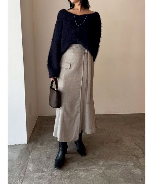 LAGUNAMOON（ラグナムーン）の「ツイードアシメナローフレアスカート（スカート・レディース・アイボリー/ライトグレー/イエロー・SMALL/MEDIUM）」の20枚目の写真