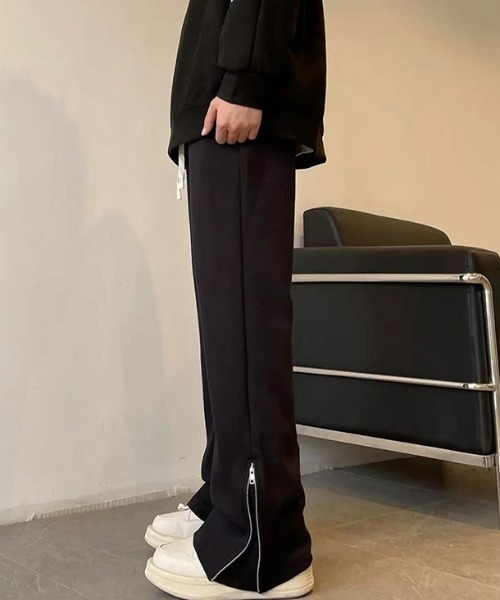 SHEPP（シープ）の「裾ジップデザイン フレアシルエットスウェットパンツ（スウェットパンツ・メンズ・グレー/ブラック・L/M）」の5枚目の写真