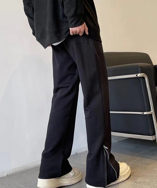 SHEPP（シープ）の「裾ジップデザイン フレアシルエットスウェットパンツ（スウェットパンツ・メンズ・グレー/ブラック・L/M）」の6枚目の写真