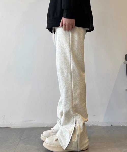 SHEPP（シープ）の「裾ジップデザイン フレアシルエットスウェットパンツ（スウェットパンツ・メンズ・グレー/ブラック・L/M）」の9枚目の写真
