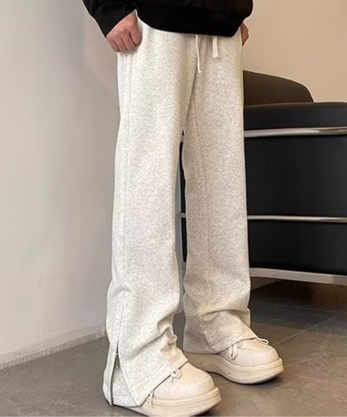 SHEPP（シープ）の「裾ジップデザイン フレアシルエットスウェットパンツ（スウェットパンツ・メンズ・グレー/ブラック・L/M）」の7枚目の写真