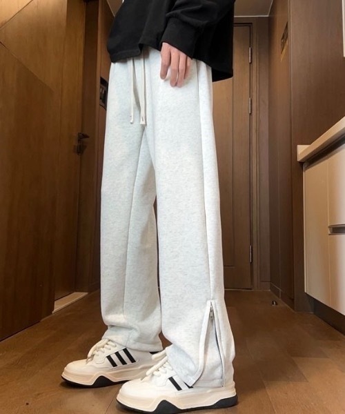 SHEPP（シープ）の「裾ジップデザイン フレアシルエットスウェットパンツ（スウェットパンツ・メンズ・グレー/ブラック・L/M）」の17枚目の写真