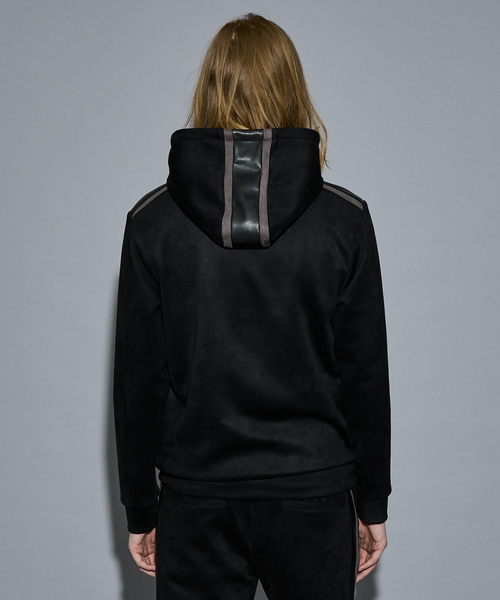 5351 POUR LES HOMMES(ゴーサンゴーイチプールオム)の「【セットアップ対応】ストレッチ スウェード ジップ パーカー(パーカー・メンズ・ブラック/ライトグレー/ダークネイビー・44/46/48/50)」の7枚目の写真