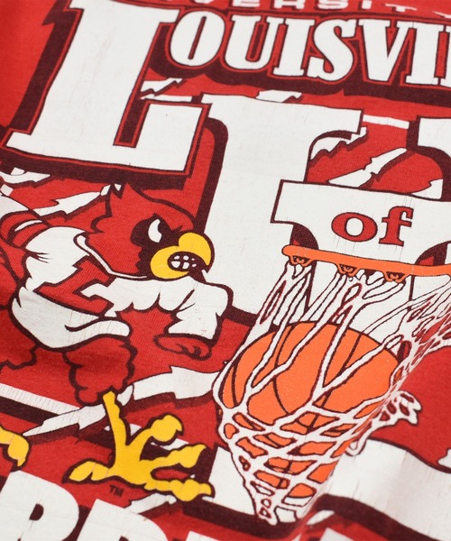 LABORATORY R（ラボラトリーアール）の「【USED】90’s Fruit of the Loom “UNIVERSITY OF LOUISVILLE” カレッジ Tシャツ（Tシャツ/カットソー・メンズ・レッド・LARGE）」の3枚目の写真