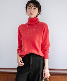 ピュアカシミヤ タートルネック ニット
