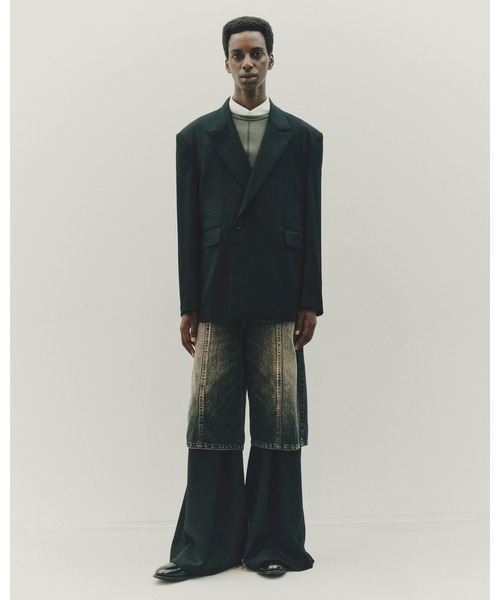 Juha（ユハ）の「STRUCTURED DOUBLE JACKET（テーラードジャケット・メンズ・ブラック・3/4）」の6枚目の写真