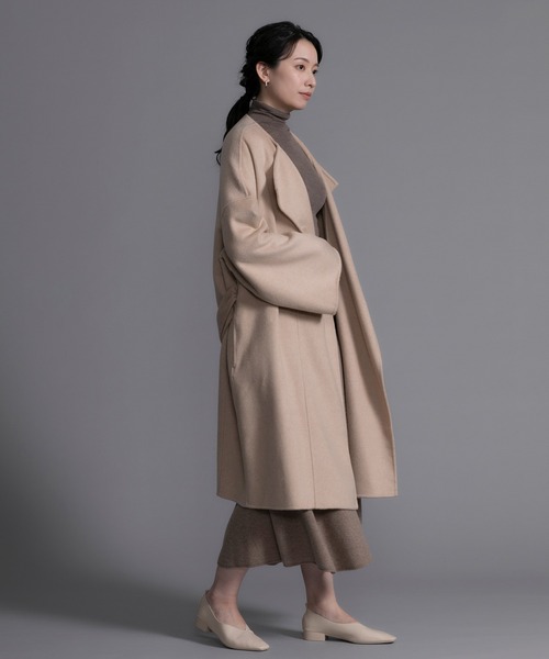DECADE CLASSIC(ディケイド クラシック)の「【DECADE CLASSIC】ノンカラーカシミヤコート(その他アウター・レディース・オフホワイト・LARGE/MEDIUM/SMALL)」の6枚目の写真