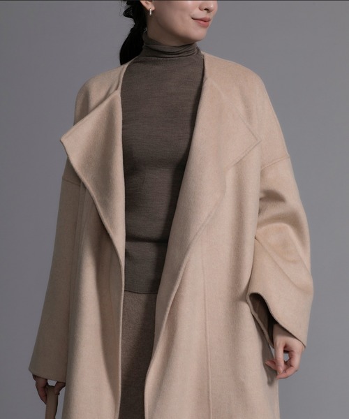DECADE CLASSIC(ディケイド クラシック)の「【DECADE CLASSIC】ノンカラーカシミヤコート(その他アウター・レディース・オフホワイト・LARGE/MEDIUM/SMALL)」の10枚目の写真