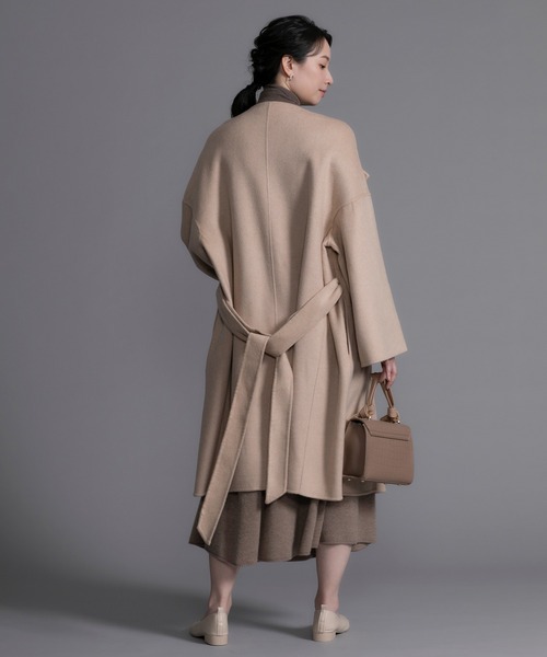 DECADE CLASSIC(ディケイド クラシック)の「【DECADE CLASSIC】ノンカラーカシミヤコート(その他アウター・レディース・オフホワイト・LARGE/MEDIUM/SMALL)」の9枚目の写真