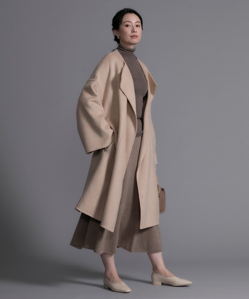 DECADE CLASSIC(ディケイド クラシック)の「【DECADE CLASSIC】ノンカラーカシミヤコート(その他アウター・レディース・オフホワイト・LARGE/MEDIUM/SMALL)」の7枚目の写真