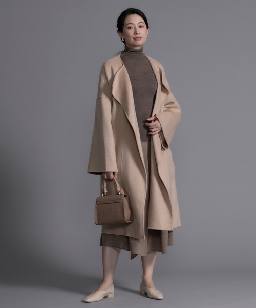 DECADE CLASSIC(ディケイド クラシック)の「【DECADE CLASSIC】ノンカラーカシミヤコート(その他アウター・レディース・オフホワイト・LARGE/MEDIUM/SMALL)」の5枚目の写真