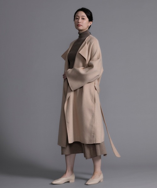 DECADE CLASSIC(ディケイド クラシック)の「【DECADE CLASSIC】ノンカラーカシミヤコート(その他アウター・レディース・オフホワイト・LARGE/MEDIUM/SMALL)」の8枚目の写真