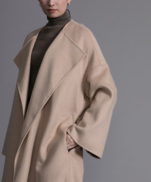 DECADE CLASSIC(ディケイド クラシック)の「【DECADE CLASSIC】ノンカラーカシミヤコート(その他アウター・レディース・オフホワイト・LARGE/MEDIUM/SMALL)」の11枚目の写真
