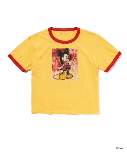 Disney(ディズニー)の「MICKEY MOUSE / RINGER T-SHIRT A(Tシャツ/カットソー・メンズ・イエロー・S/M/SHORT)」の7枚目の写真