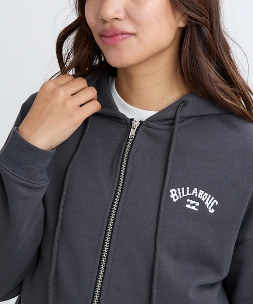 BILLABONG(ビラボン)の「BILLABONG レディース HOOD LOGO ZIP PARKA パーカー 【2025年秋冬モデル】/ビラボンショート丈フードロゴジップアップパーカー・フーディー(パーカー・レディース・ピンク系その他/オフホワイト/ホワイト・MEDIUM/LARGE)」の8枚目の写真