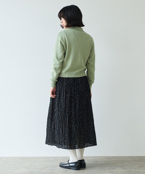 bulle de savon（ビュルデサボン）の「△14G mochi mochi cotton polo カーディガン（カーディガン/ボレロ・レディース・カーキ/ブルーグレー/ブラウン・FREE）」の20枚目の写真