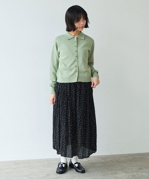 bulle de savon（ビュルデサボン）の「△14G mochi mochi cotton polo カーディガン（カーディガン/ボレロ・レディース・カーキ/ブルーグレー/ブラウン・FREE）」の21枚目の写真