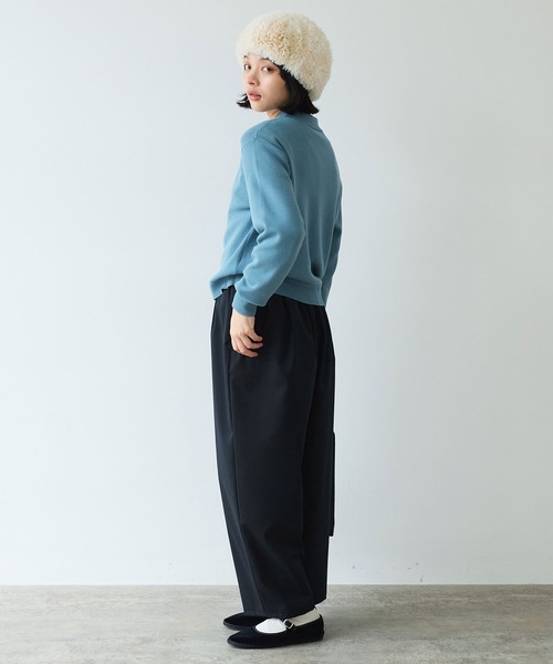 bulle de savon（ビュルデサボン）の「△14G mochi mochi cotton polo カーディガン（カーディガン/ボレロ・レディース・カーキ/ブルーグレー/ブラウン・FREE）」の11枚目の写真