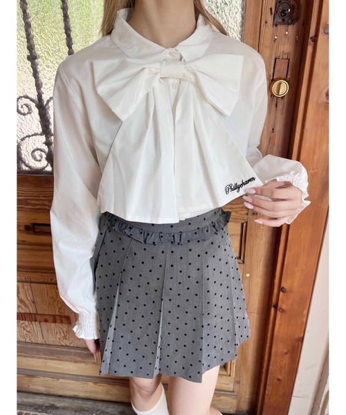 WEGO(ウィゴー)の「ビッグリボンブラウス(シャツ/ブラウス・レディース・グレー/ピンク/ホワイト・FREE)」の11枚目の写真