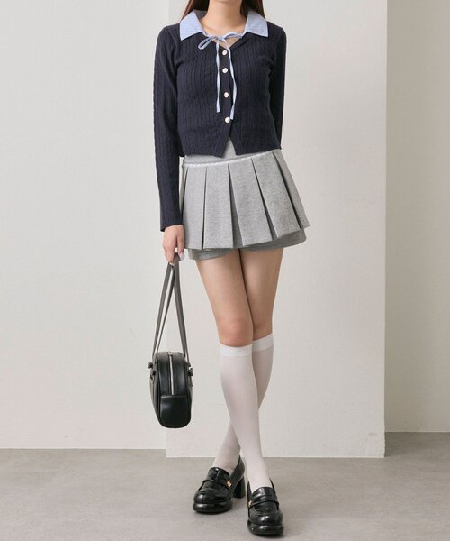 OLIVE des OLIVE（オリーブデオリーブ）の「プリーツスカパン（その他パンツ・レディース・ブラック/ブラウン系その他/トップグレー・FREE）」の22枚目の写真