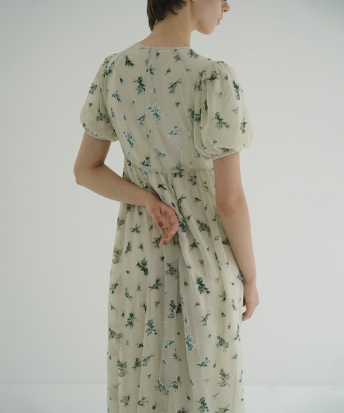 CLANE（クラネ）の「FLOWER OPAL PUFF ONEPIECE（ワンピース・レディース・ブラック・1/0）」の7枚目の写真