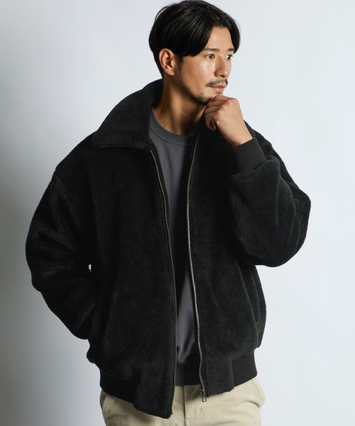 LANVIN en Bleu(ランバンオンブルー)の「軽量 オーバーサイズ ボアジャケット(ブルゾン・メンズ・ブラック/ネイビー・48/52/50)」の3枚目の写真