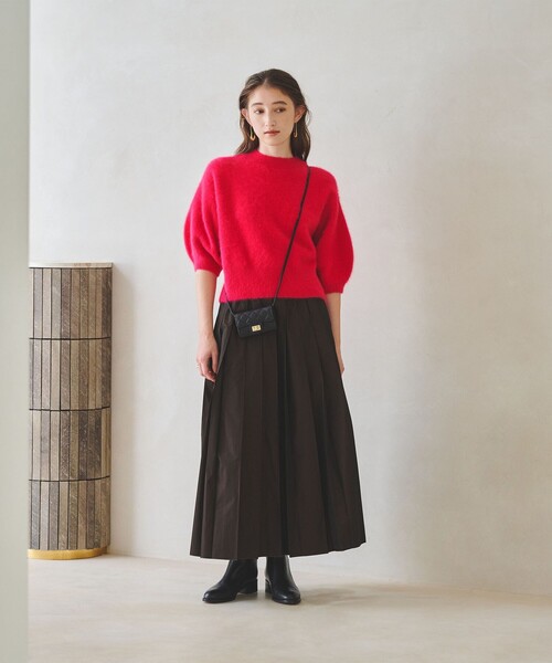 新品 UNITED ARROWS フォックスカシミヤ パフハーフスリーブニット UNITED ARROWS｜フォックスカシミヤ パフ ハーフスリーブ ニット