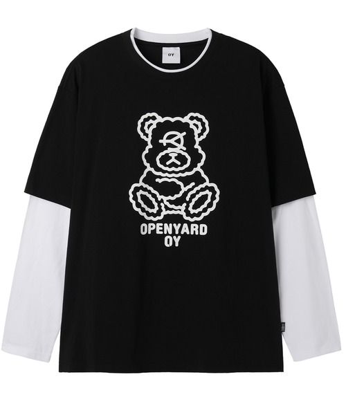 OY（オーワイ）の「『OY/オーワイ』DOLLY LAYERED L/S TEE/ドリーレイヤード長袖Tシャツ（Tシャツ/カットソー・レディース・ホワイト/ブラック・FREE）」の4枚目の写真