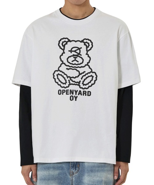 OY（オーワイ）の「『OY/オーワイ』DOLLY LAYERED L/S TEE/ドリーレイヤード長袖Tシャツ（Tシャツ/カットソー・レディース・ホワイト/ブラック・FREE）」の8枚目の写真