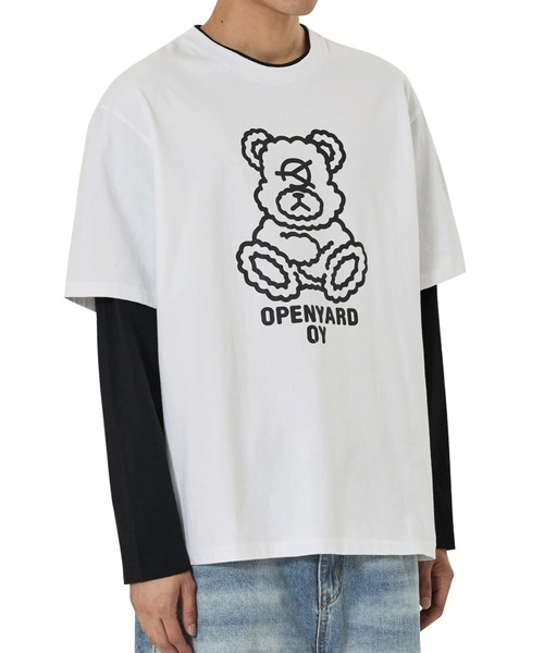 OY（オーワイ）の「『OY/オーワイ』DOLLY LAYERED L/S TEE/ドリーレイヤード長袖Tシャツ（Tシャツ/カットソー・レディース・ホワイト/ブラック・FREE）」の9枚目の写真