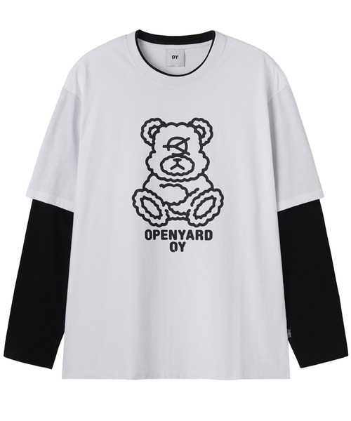 OY（オーワイ）の「『OY/オーワイ』DOLLY LAYERED L/S TEE/ドリーレイヤード長袖Tシャツ（Tシャツ/カットソー・レディース・ホワイト/ブラック・FREE）」の6枚目の写真