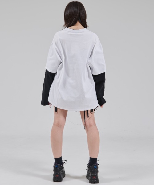 OY（オーワイ）の「『OY/オーワイ』DOLLY LAYERED L/S TEE/ドリーレイヤード長袖Tシャツ（Tシャツ/カットソー・レディース・ホワイト/ブラック・FREE）」の19枚目の写真