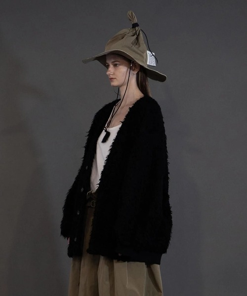 【24SS my beautiful landlet ビッグカーディガン】 my beautiful landlet】 SHAGGY BIG CARDIGAN（カーディガン