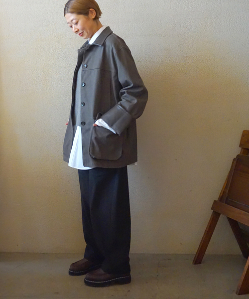 JOURNAL STANDARD LUXE（ジャーナルスタンダード　ラックス）の「ツイル カバーオール（ブルゾン・レディース・ブラウン/ブラック・FREE）」の19枚目の写真