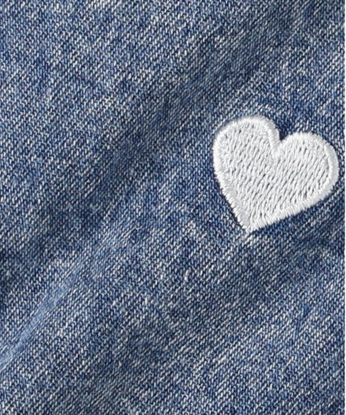 Right-on（ライトオン）の「【VIVIAN BLUE】ハート刺繍デニムショートパンツ（その他パンツ・キッズ・ネイビー/ブルー・130/140/150/160）」の11枚目の写真