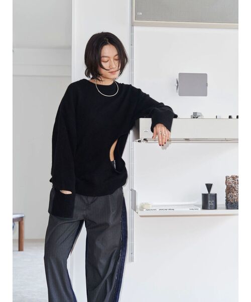 Htage（テージ）の「【Htage】ドッキングデニムパンツ（デニムパンツ・レディース・ブルー/ブラック・24inch/25inch/26inch）」の6枚目の写真