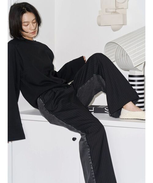 Htage（テージ）の「【Htage】ドッキングデニムパンツ（デニムパンツ・レディース・ブルー/ブラック・24inch/25inch/26inch）」の7枚目の写真