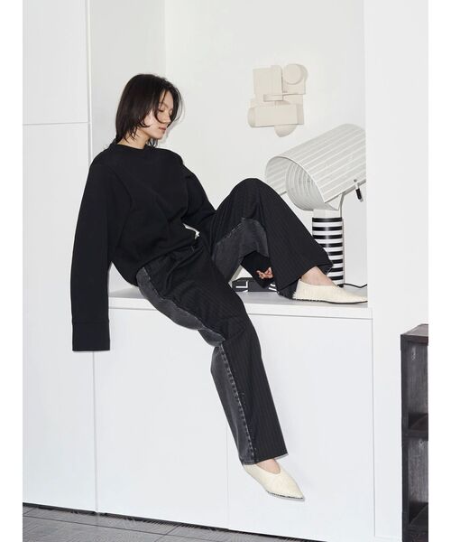 Htage（テージ）の「【Htage】ドッキングデニムパンツ（デニムパンツ・レディース・ブルー/ブラック・24inch/25inch/26inch）」の8枚目の写真