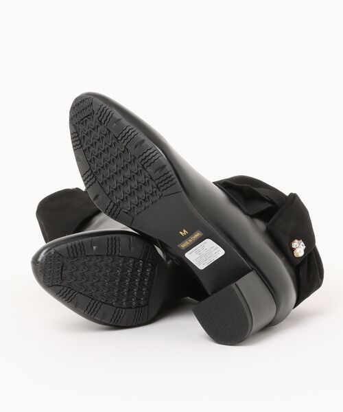 ビジューアクセントターバンリボンショートブーツ(204-57119)JELLY