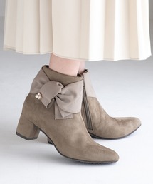 JELLY BEANS（ジェリービーンズ）の「ビジューアクセントターバンリボンショートブーツ(204-57119)JELLY BEANS(ジェリービーンズ)（ブーツ）」