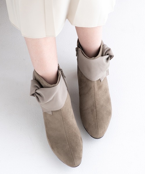 JELLY BEANS(ジェリービーンズ)の「ビジューアクセントターバンリボンショートブーツ(204-57119)JELLY BEANS(ジェリービーンズ)(ブーツ・レディース・ブラック系/ブラック/グレイッシュベージュ・S/M/L)」の20枚目の写真