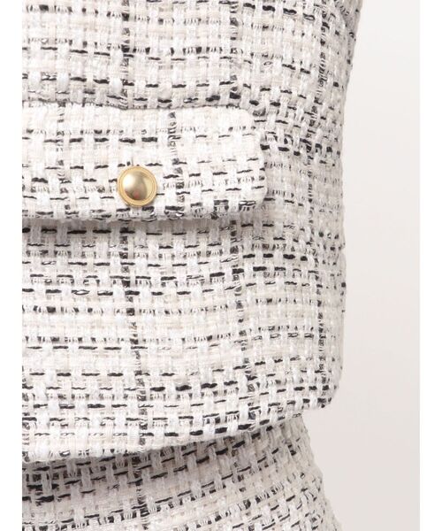 MERCURYDUO（マーキュリーデュオ）の「オリジナルツイードノーカラージャケット（ノーカラージャケット・レディース・オフホワイト/ブラック・SMALL/MEDIUM）」の20枚目の写真